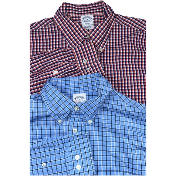 Brooks Brothers Other - Brooks Brothers 1818 Regent Fit Supima Cotton M Button Down Shirts Pleated Cuffs